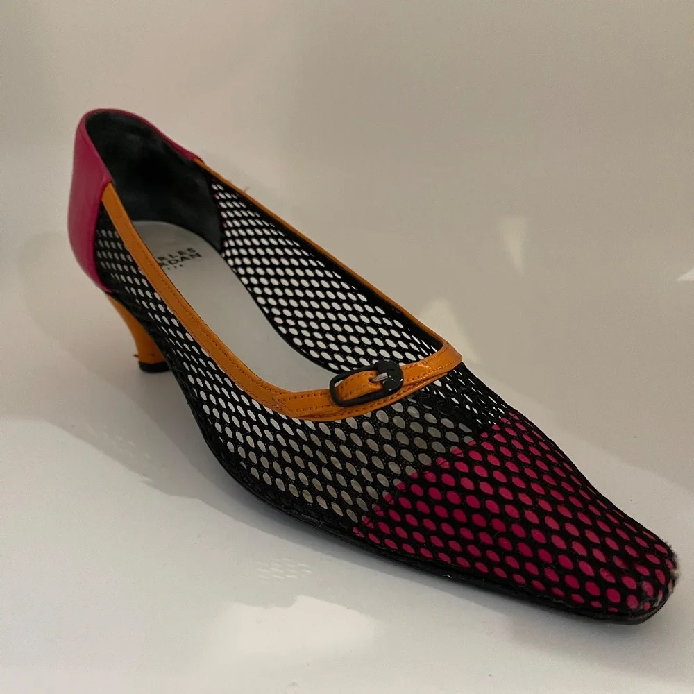 Charles Jourdan (Paris) Mesh/Leather Dress Shoe - Picture 5 of 8